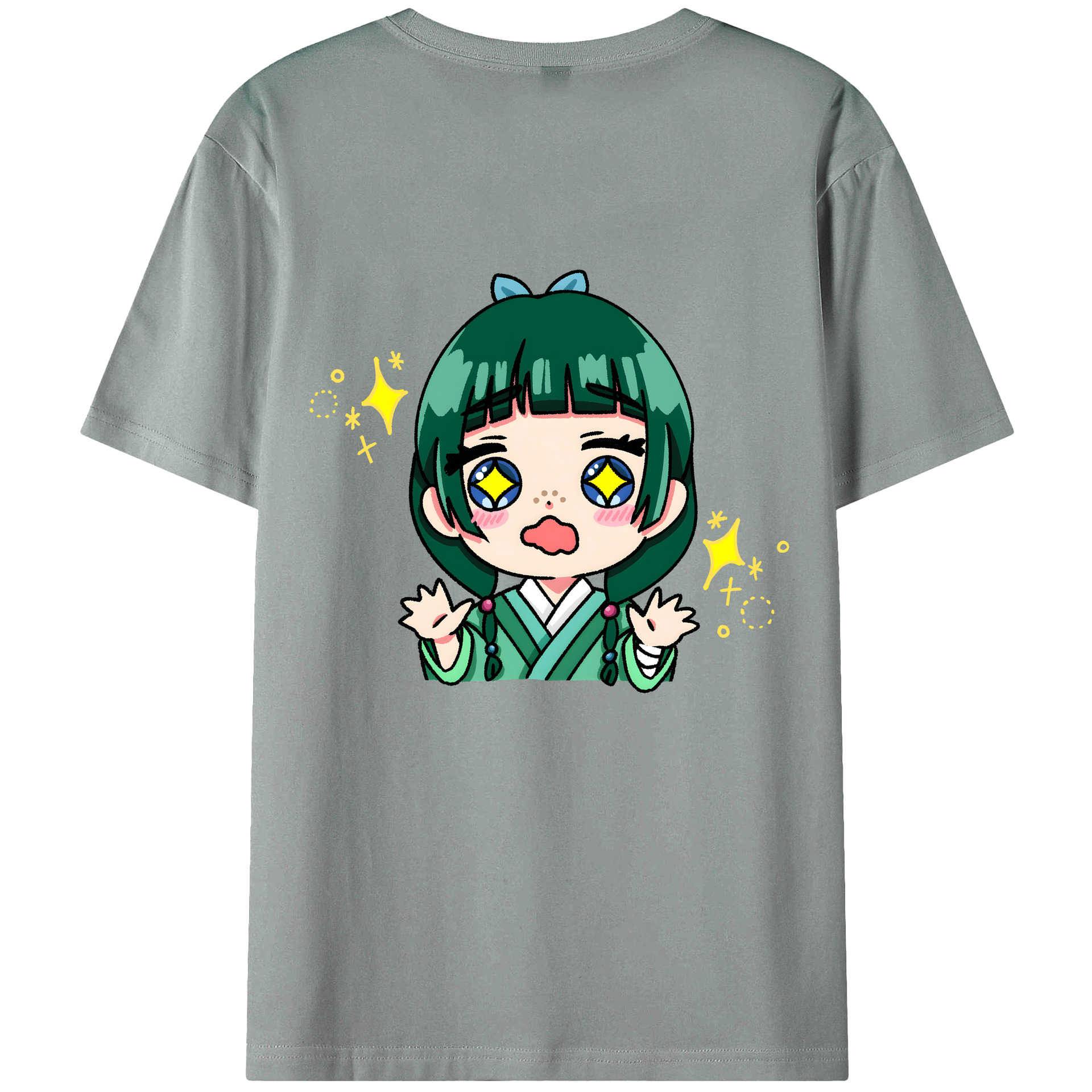 （画像用） 薬屋のひとりごと The Apothecary Diaries 綿100％ メンズ半袖Tシャツ（バックプリント） 通気性